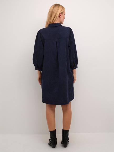 KAFFE Eve Corduroy Dress - view 2, Midnight Marine