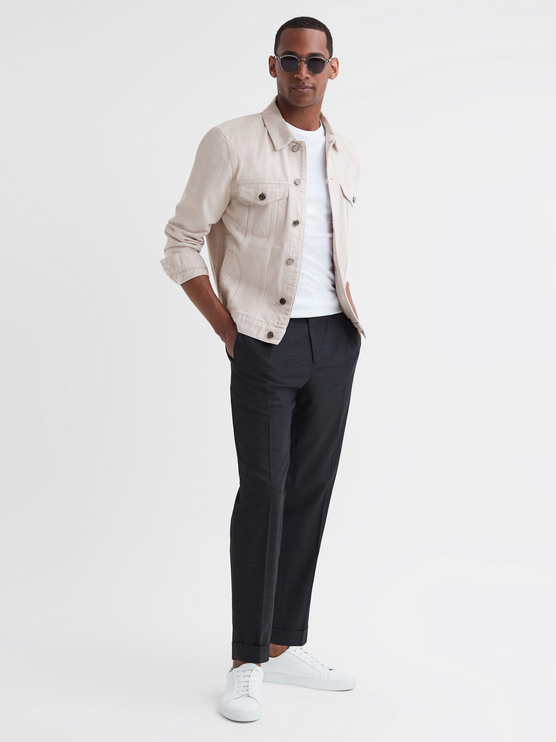 Reiss Renwick Overshirt, Beige