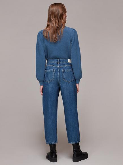 Whistles Petite Authentic Barrel Leg Jeans - view 2, Denim