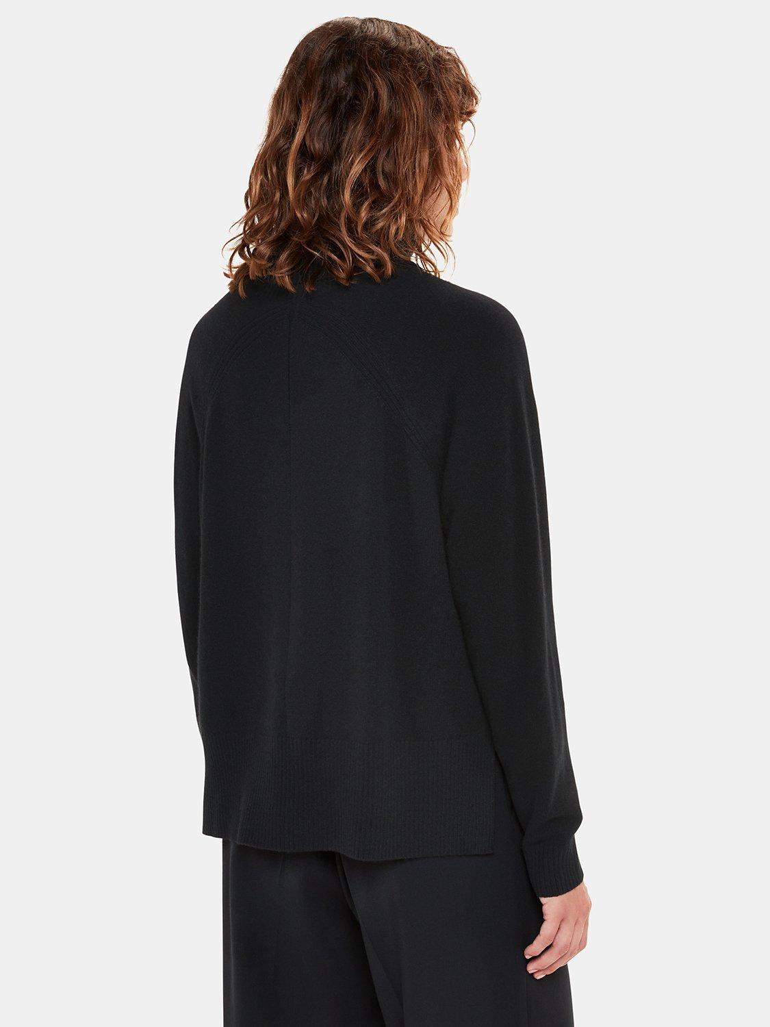 Product image 2 of 6, which shows Whistles Petite Cashmere Roll Neck Jumper, Black, XS
