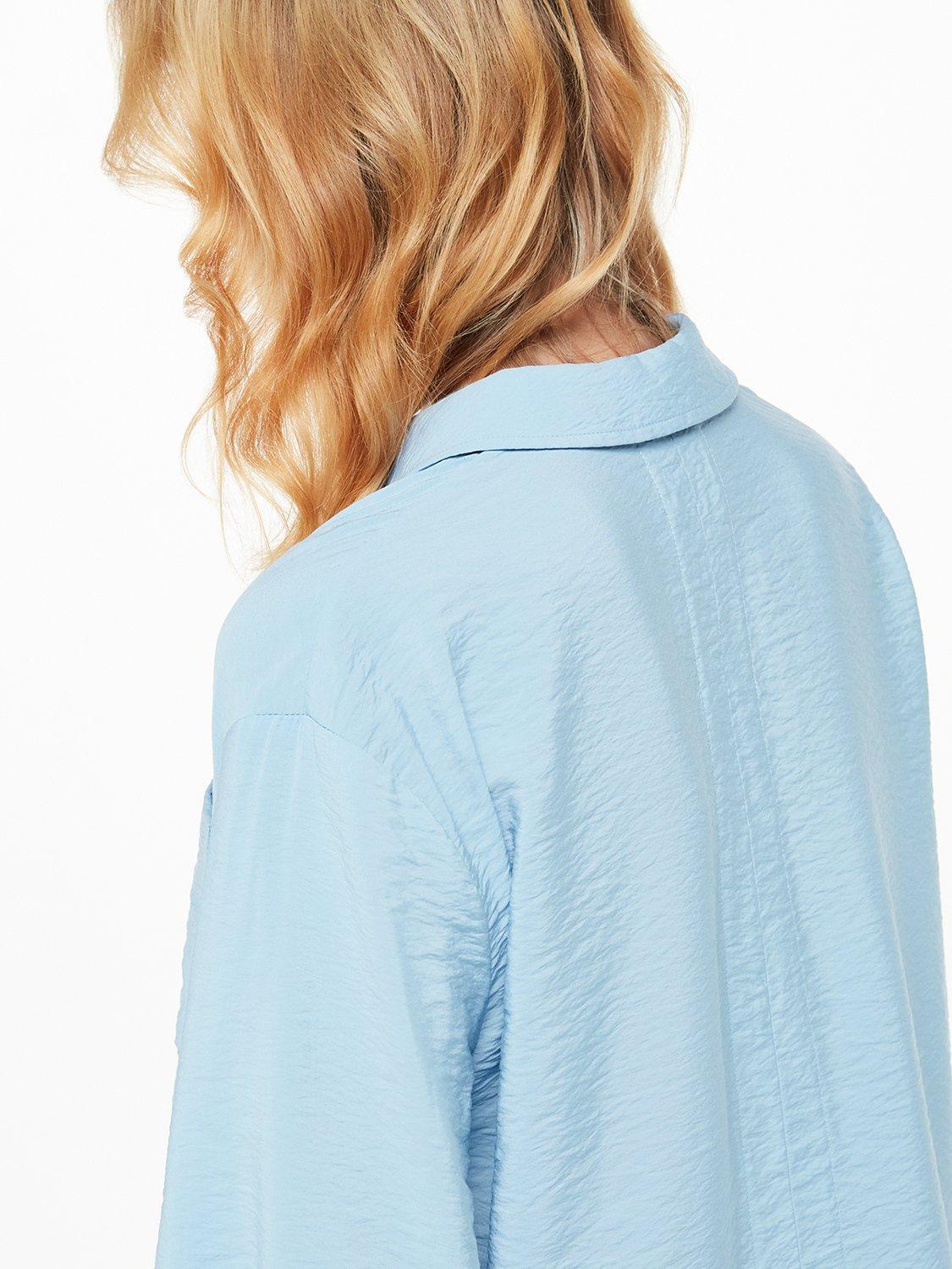Product image 4 of 4, which shows Whistles Nicky Relaxed Shirt, Pale Blue, 16