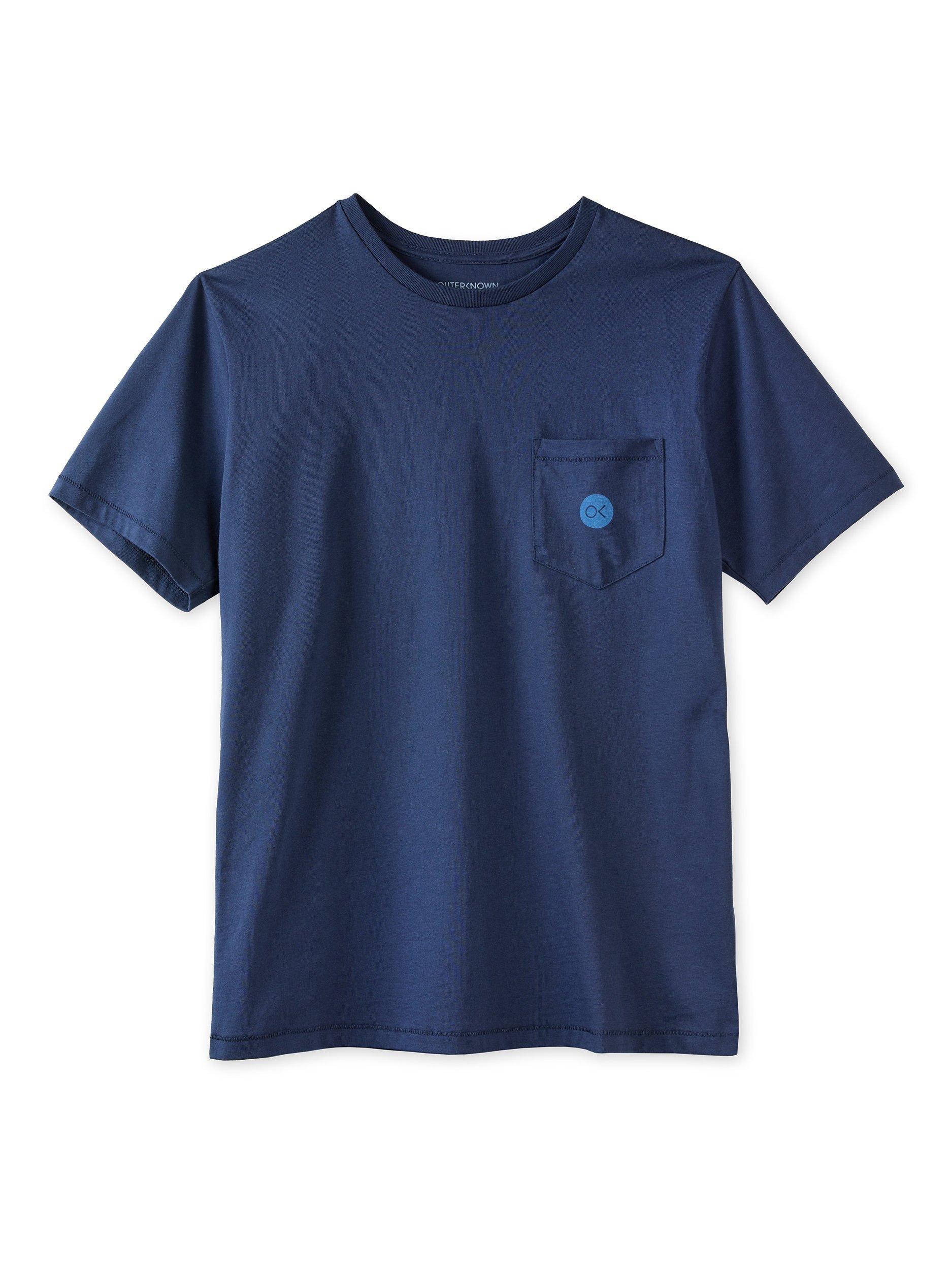 Outerknown Organic Cotton Dot T-Shirt, Dark Navy