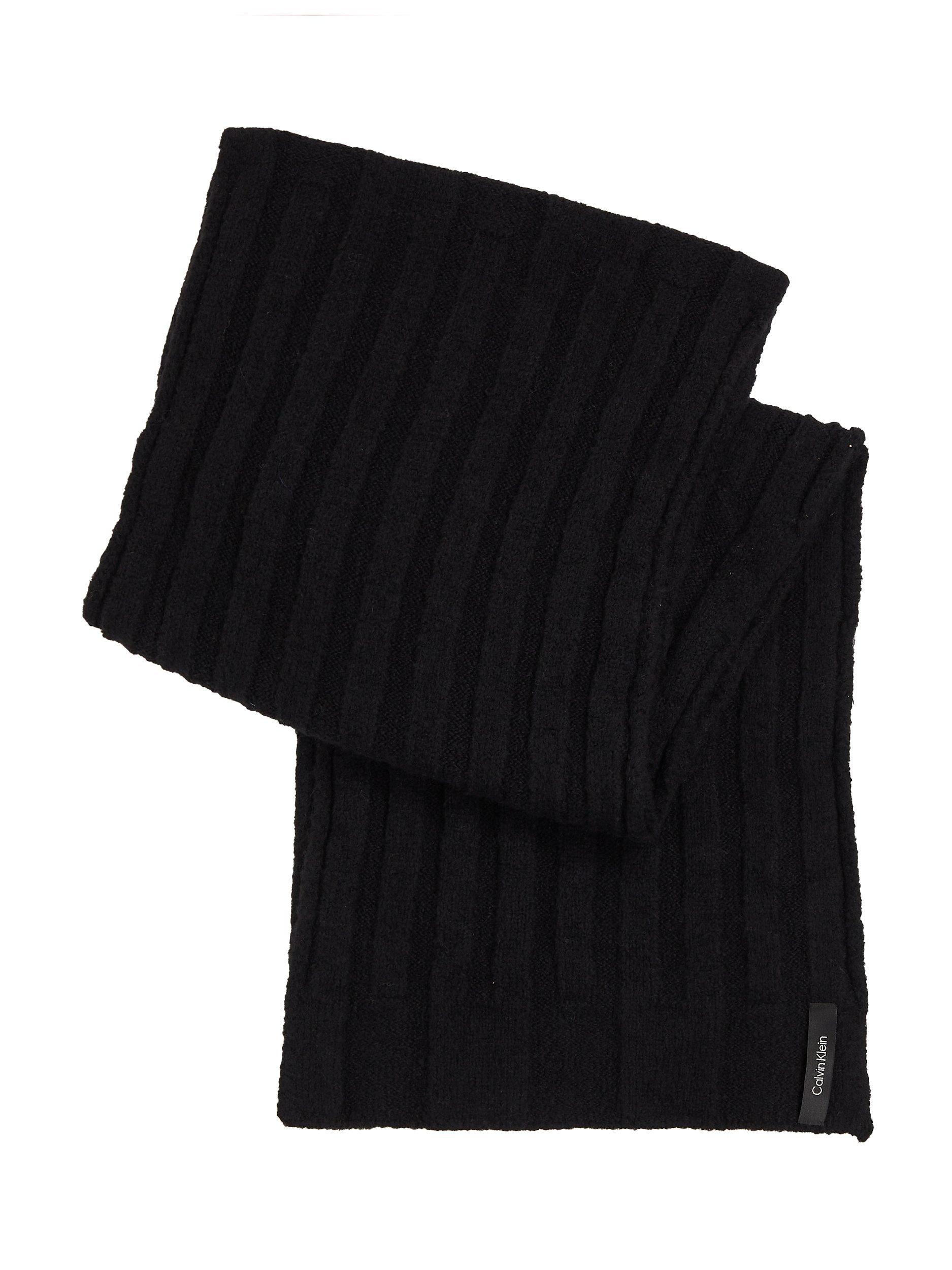 Calvin Klein Rib Label Scarf, Black