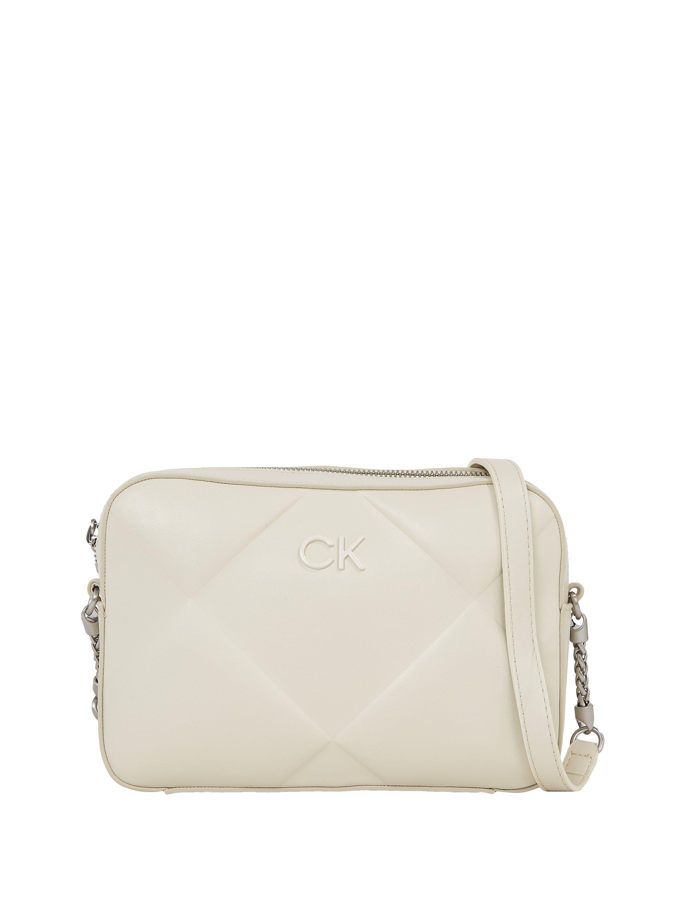 Calvin Klein Quilted Camera Bag, Dark Ecru