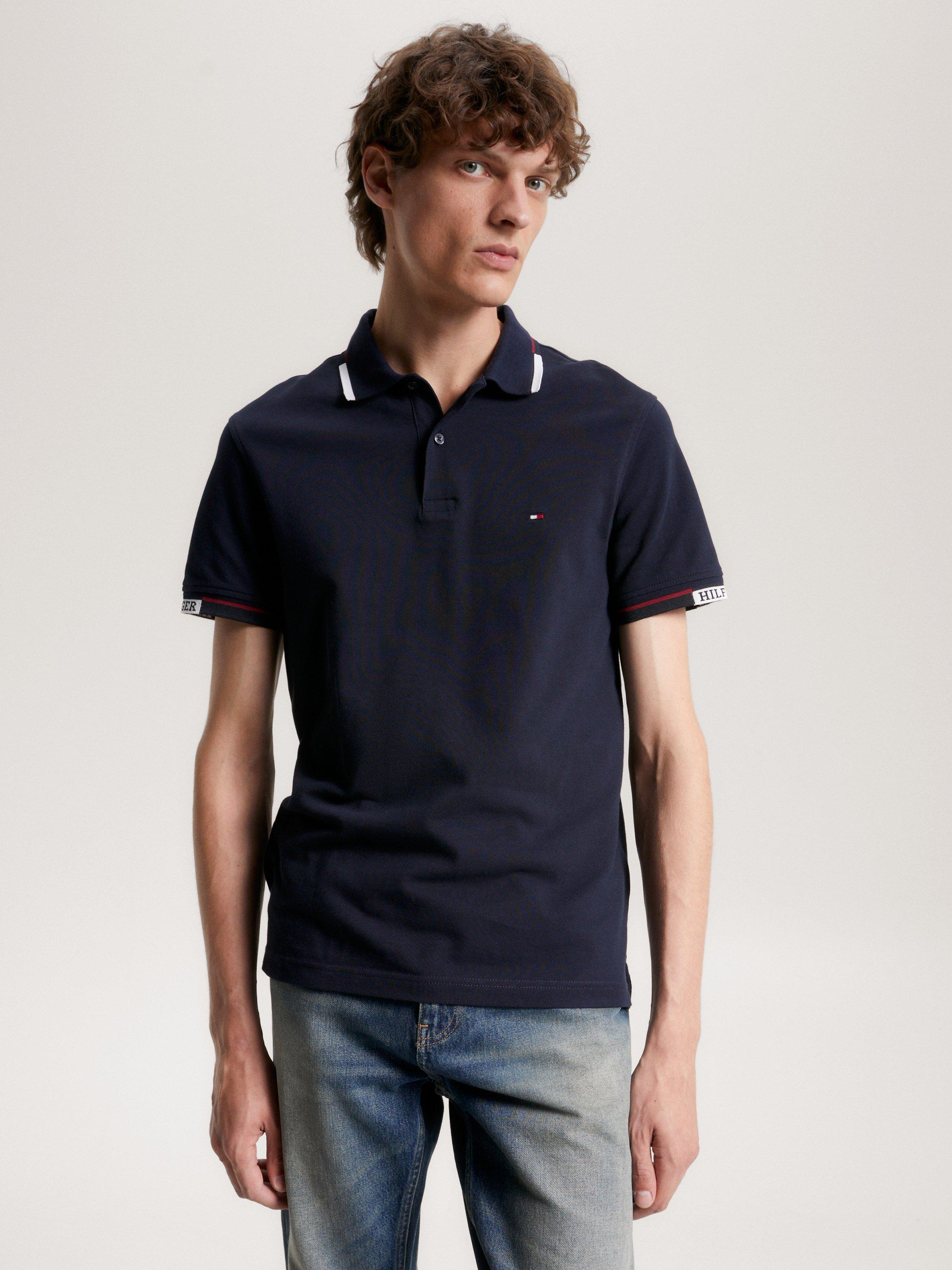 Tommy Hilfiger Cuff Slim Fit Polo Top