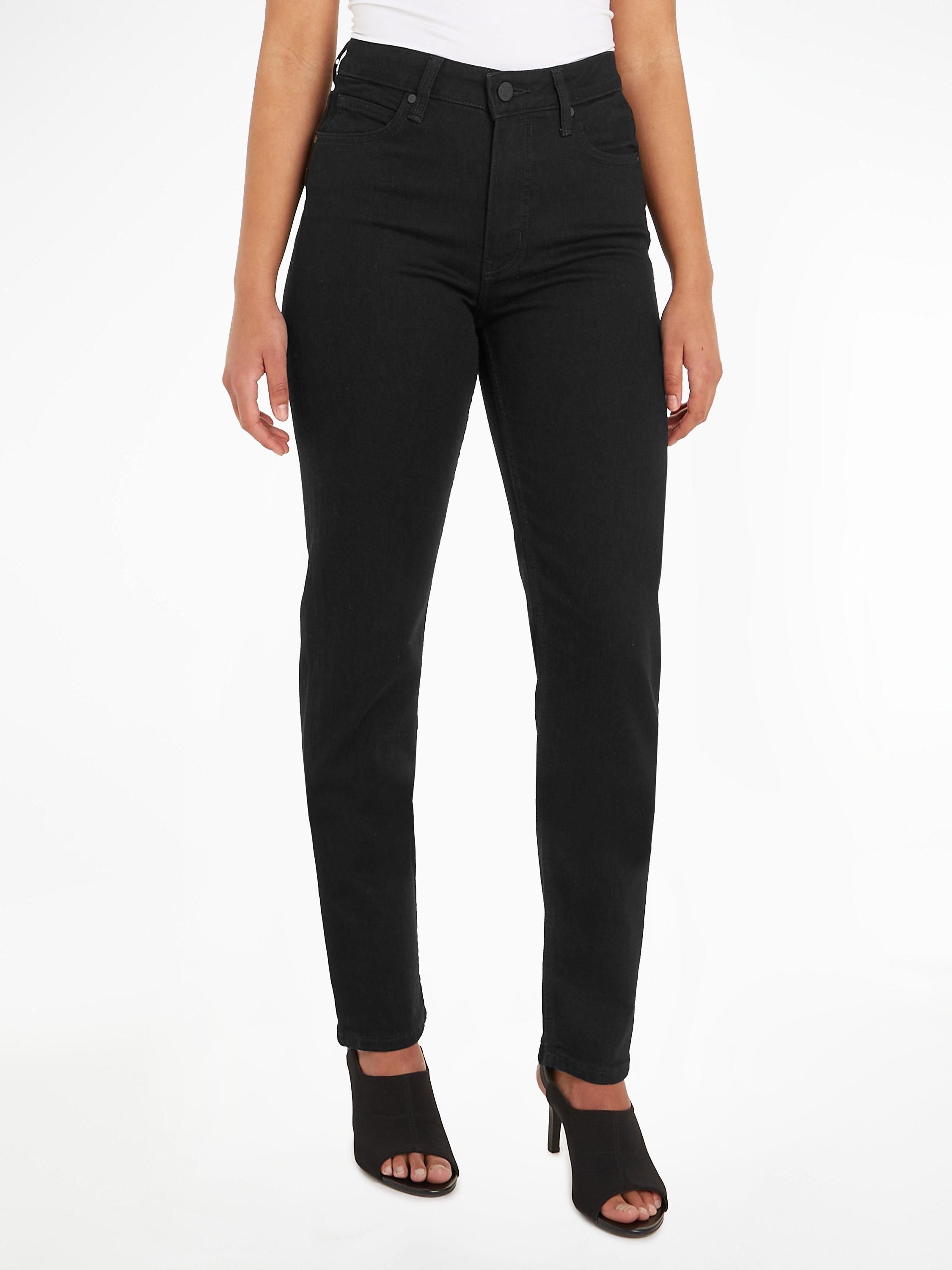 Calvin Klein Mid Rise Slim Leg Jeans, Black