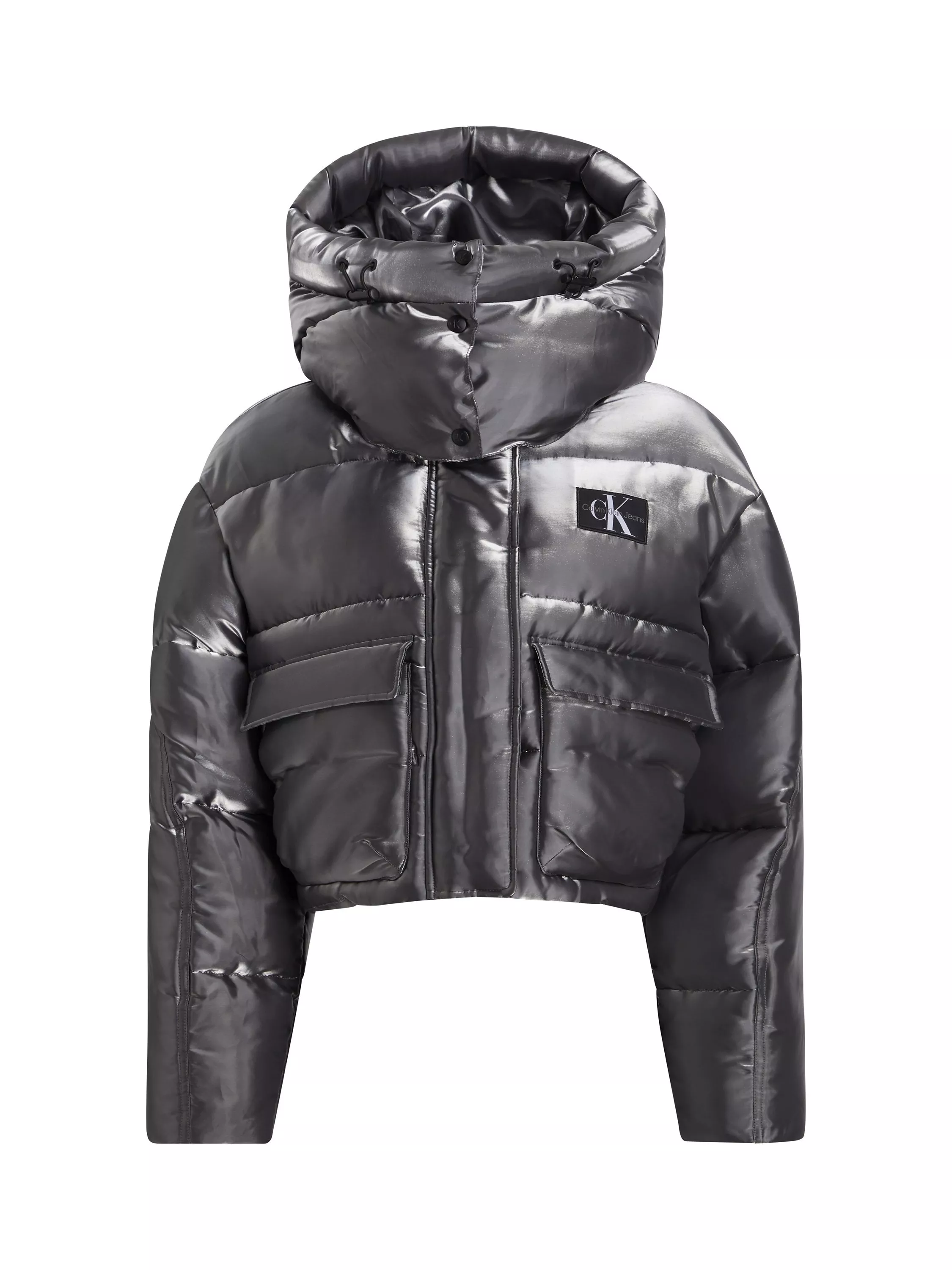 Calvin Klein Liquid Metal Puffer Jacket, Liquid Metal