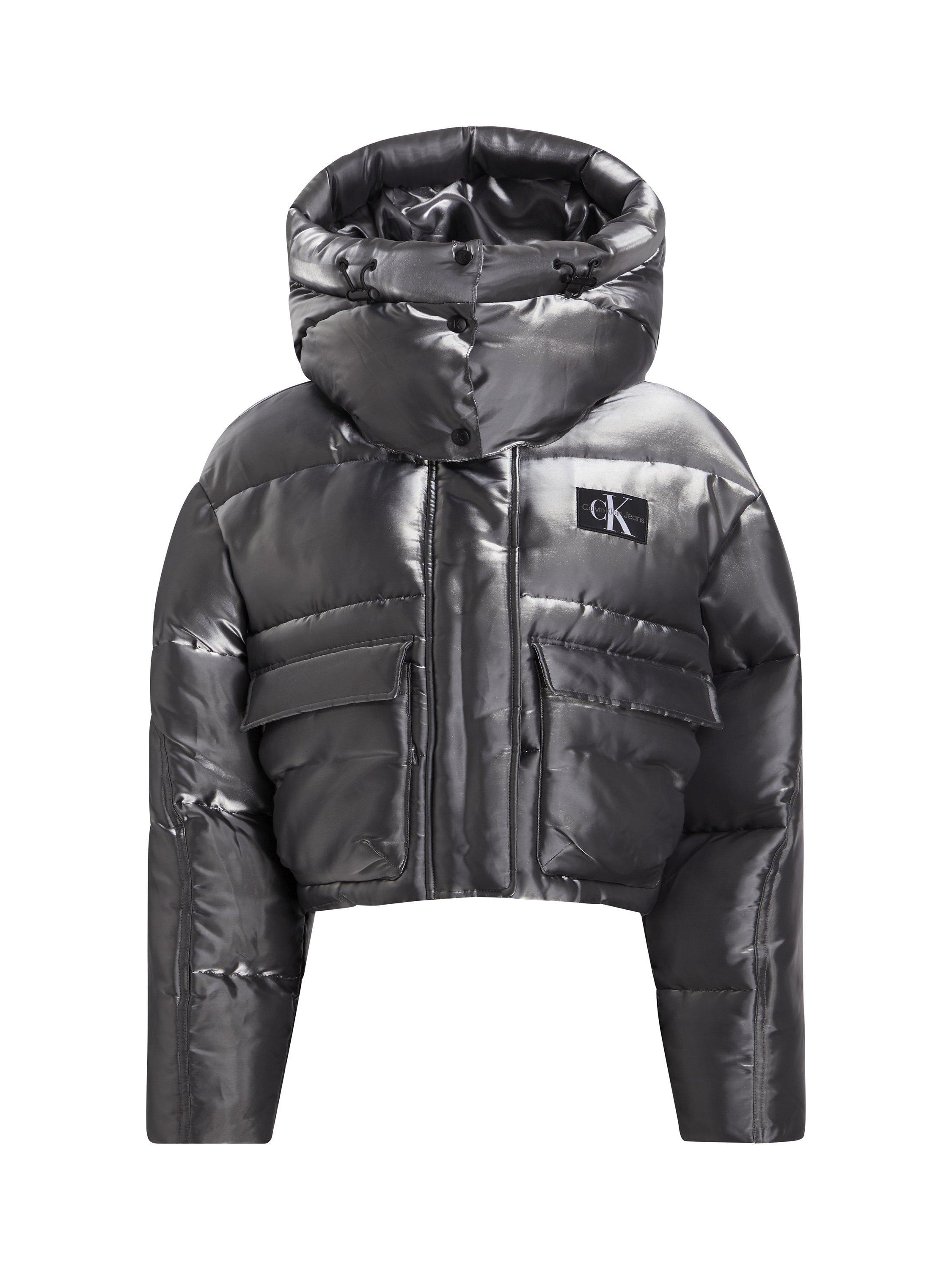 Calvin klein metallic puffer jacket hotsell