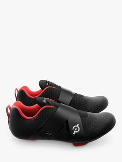 Peloton Altos Cycling Shoes, Black, Red