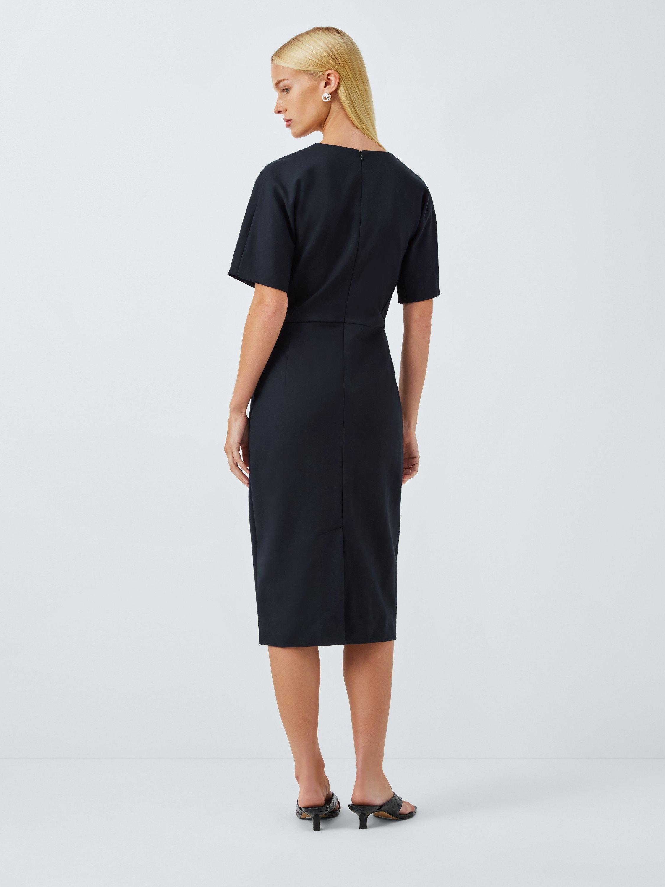 Product image 2 of 6, which shows John Lewis Taylor Ponte Short Sleeve Dress, Navy, 14
