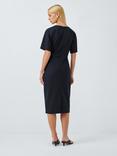 John Lewis Taylor Ponte Short Sleeve Dress, Navy