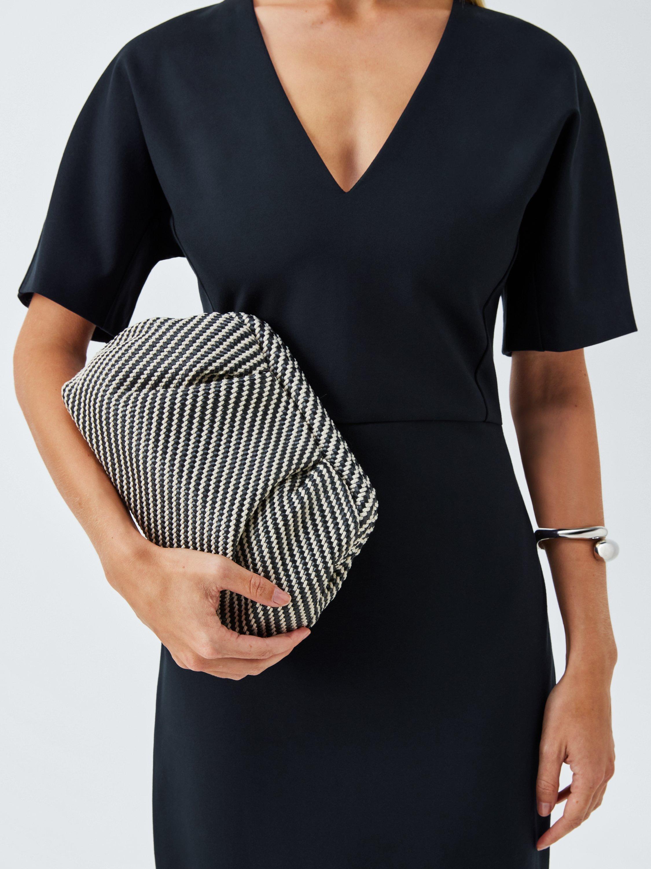 Product image 6 of 6, which shows John Lewis Taylor Ponte Short Sleeve Dress, Navy, 14
