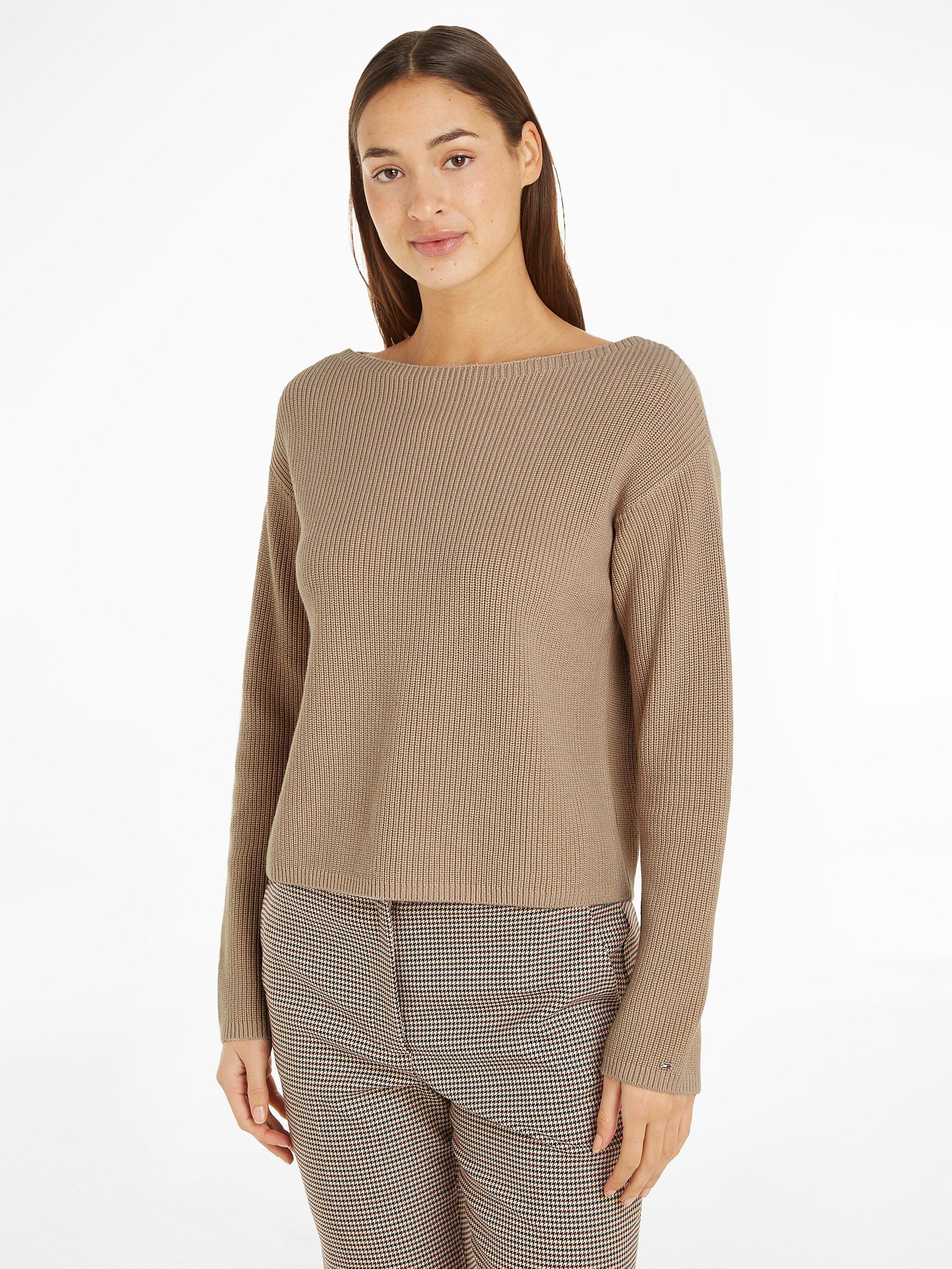 Tommy Hilfiger Tommy Open Neck Jumper, Merino