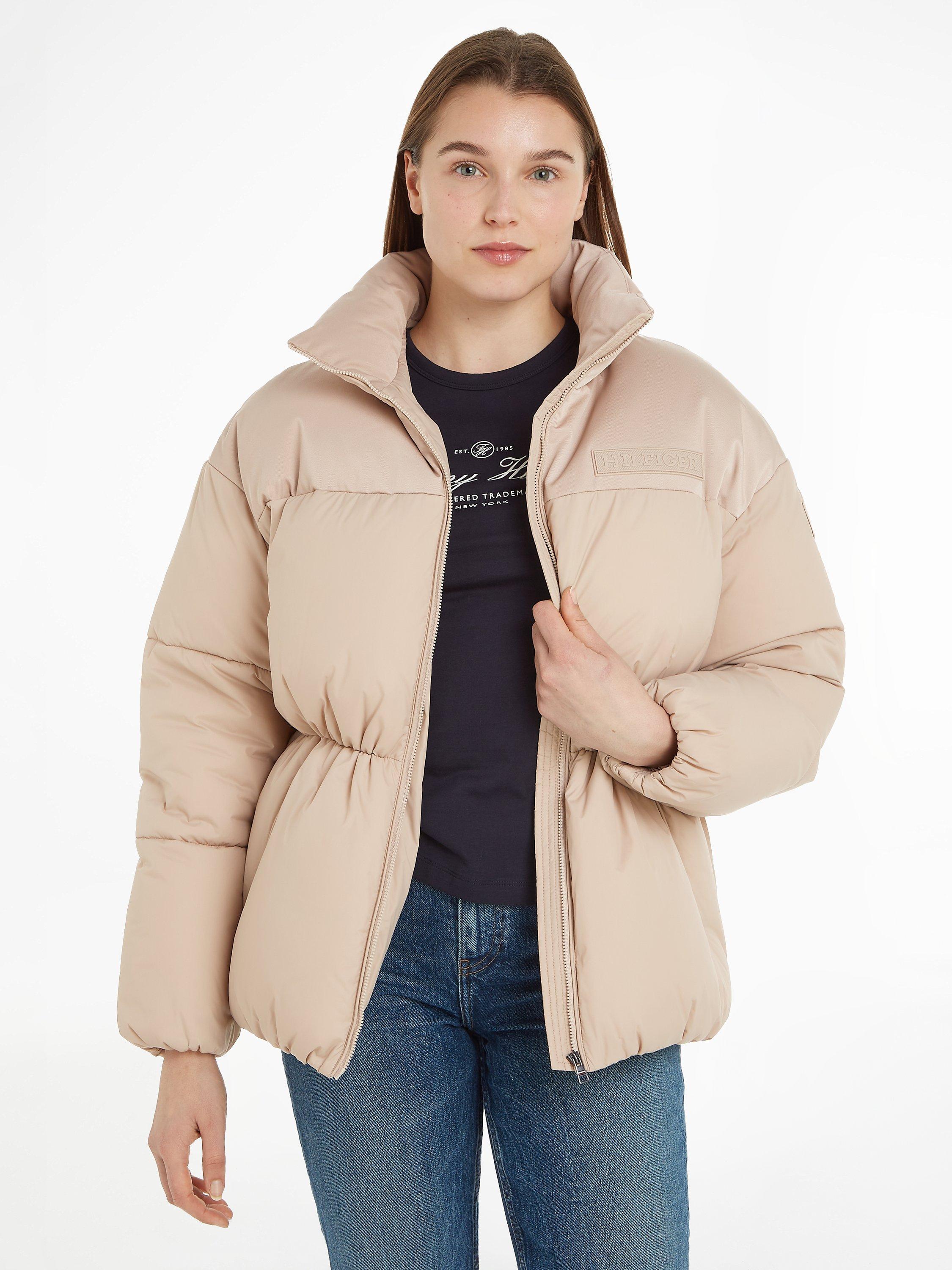 Tommy Hilfiger High Neck Padded Jacket, Merino Beige