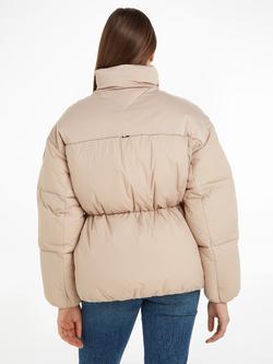 Tommy Hilfiger High Neck Padded Jacket, Merino Beige - view 2, Merino Beige
