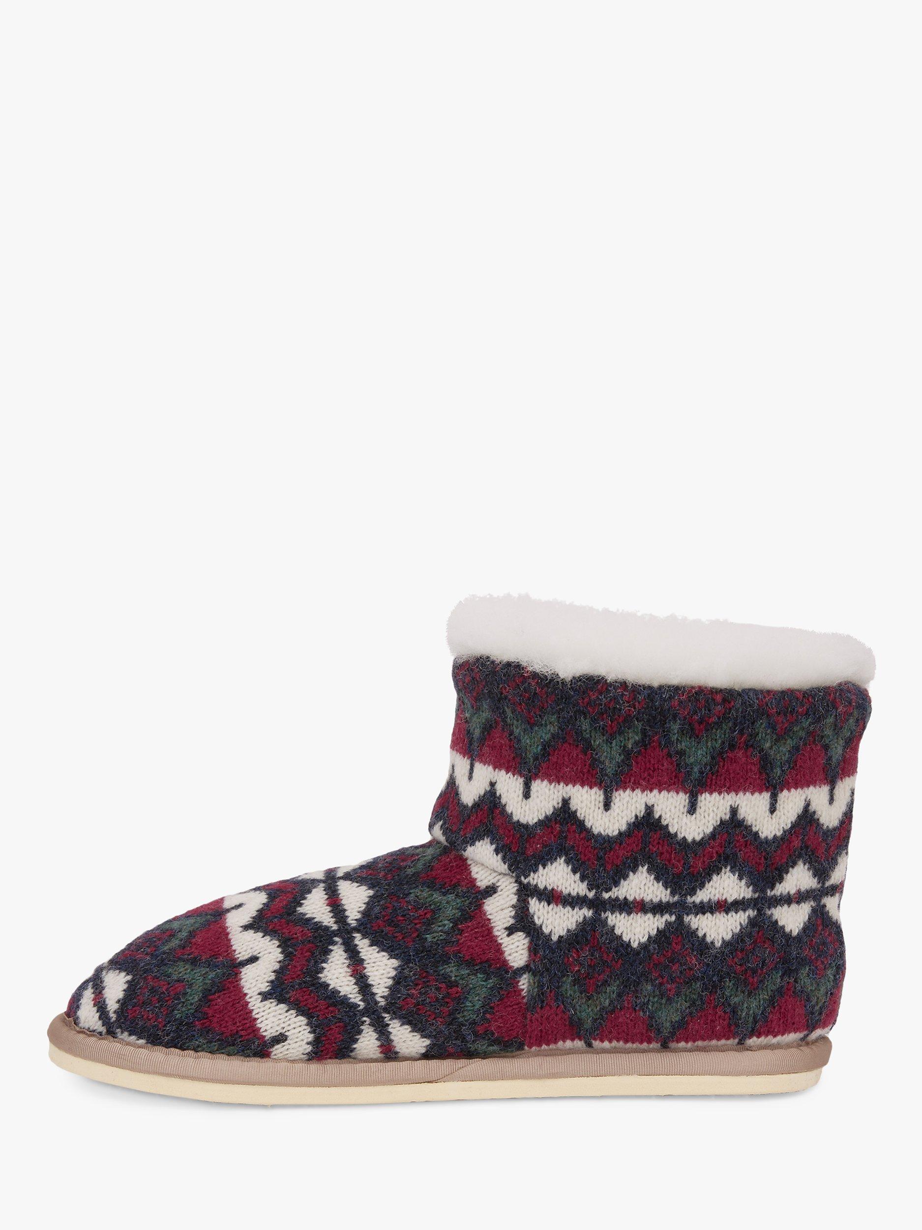 Celtic & Co. Knitted Wool Shortie Slippers, Nordic, 6