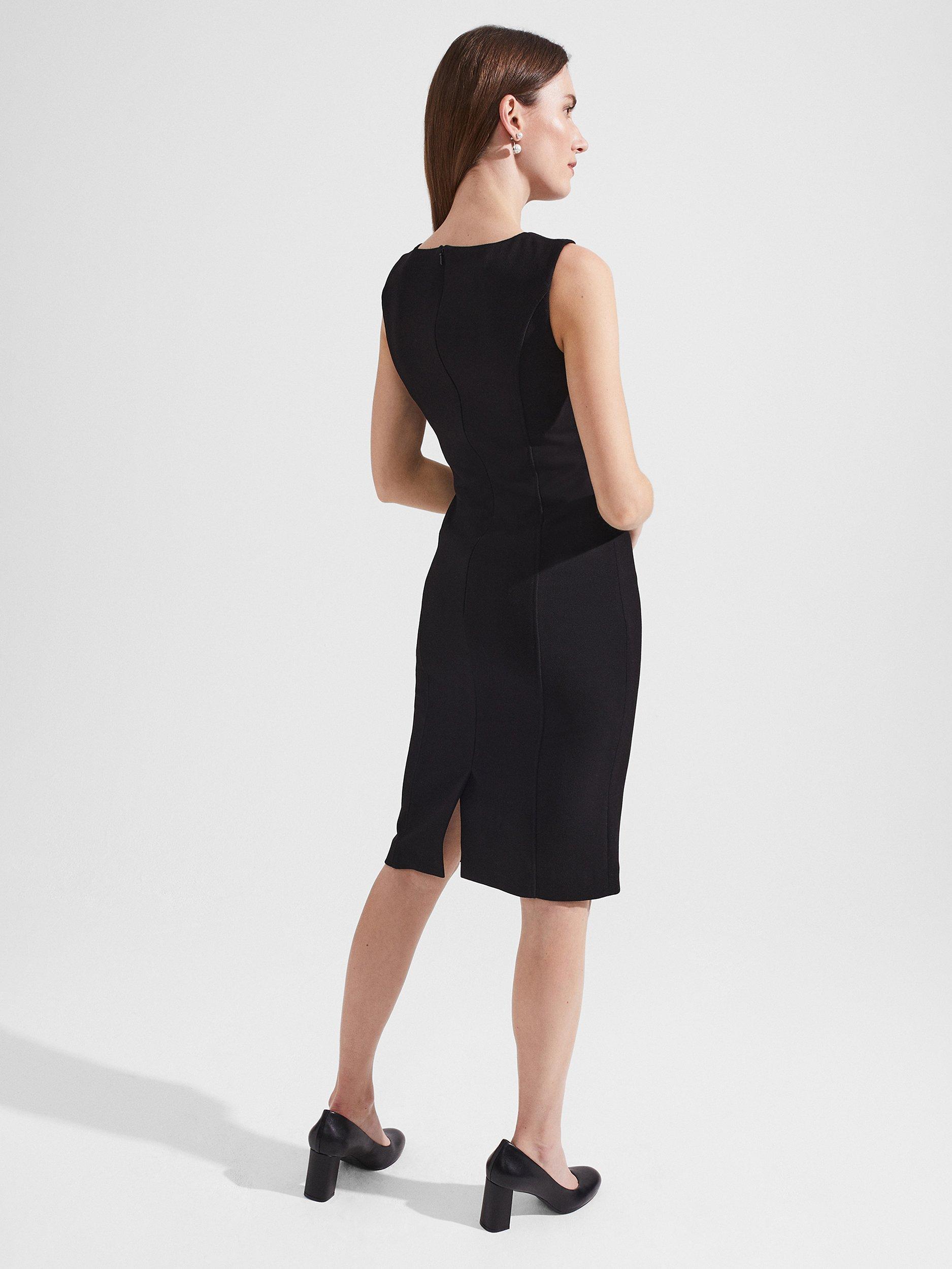 Product image 2 of 5, which shows Hobbs Petite Charley Pencil Dress, Black, 14