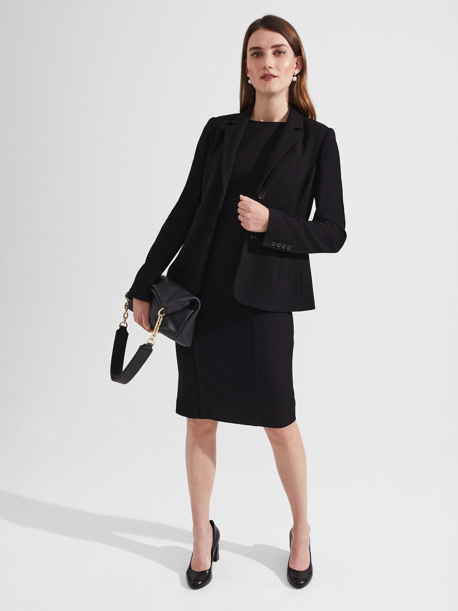 Product image 4 of 5, which shows Hobbs Petite Charley Pencil Dress, Black, 14