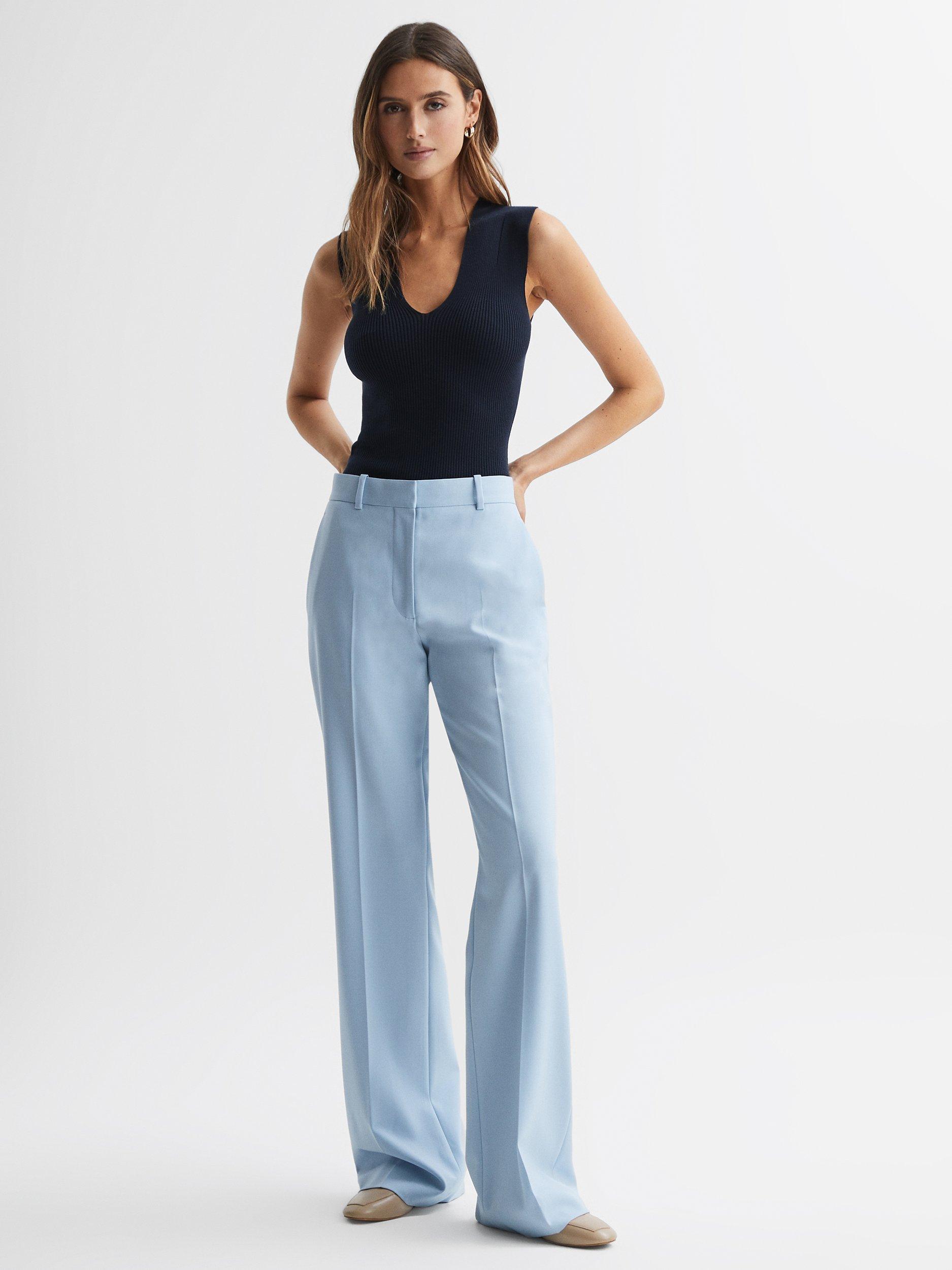 Reiss Nina Double Strap Rib Knit Vest Top