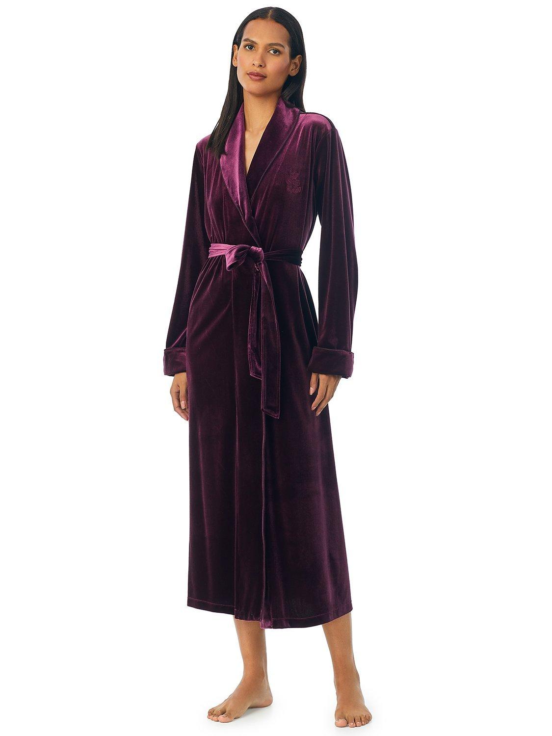 Lauren Ralph Lauren Velvet Robe, Burgundy