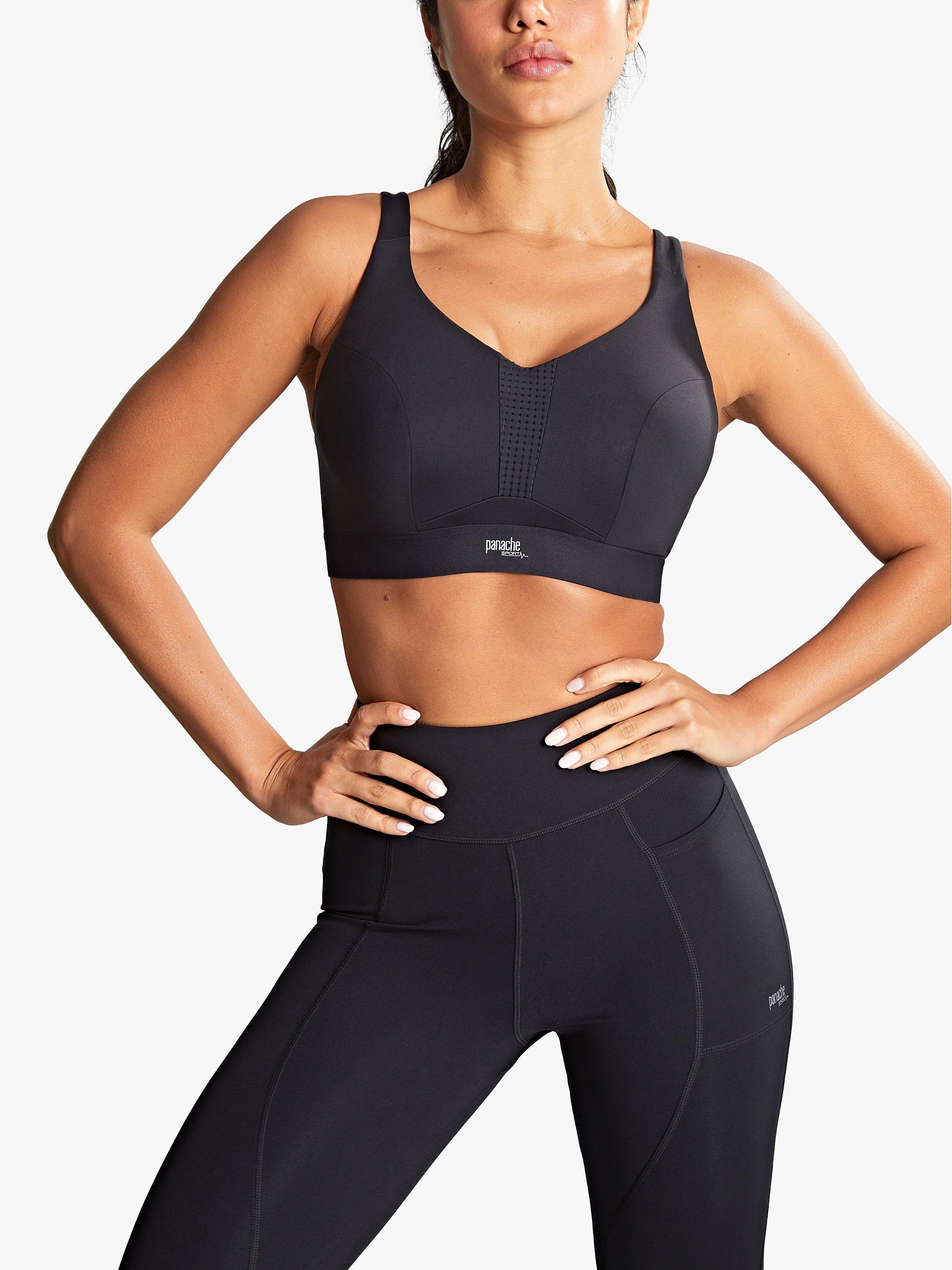 Product image 3 of 4, which shows Panache Endurance Wired Non Padded Sports Bra, Black, 34G