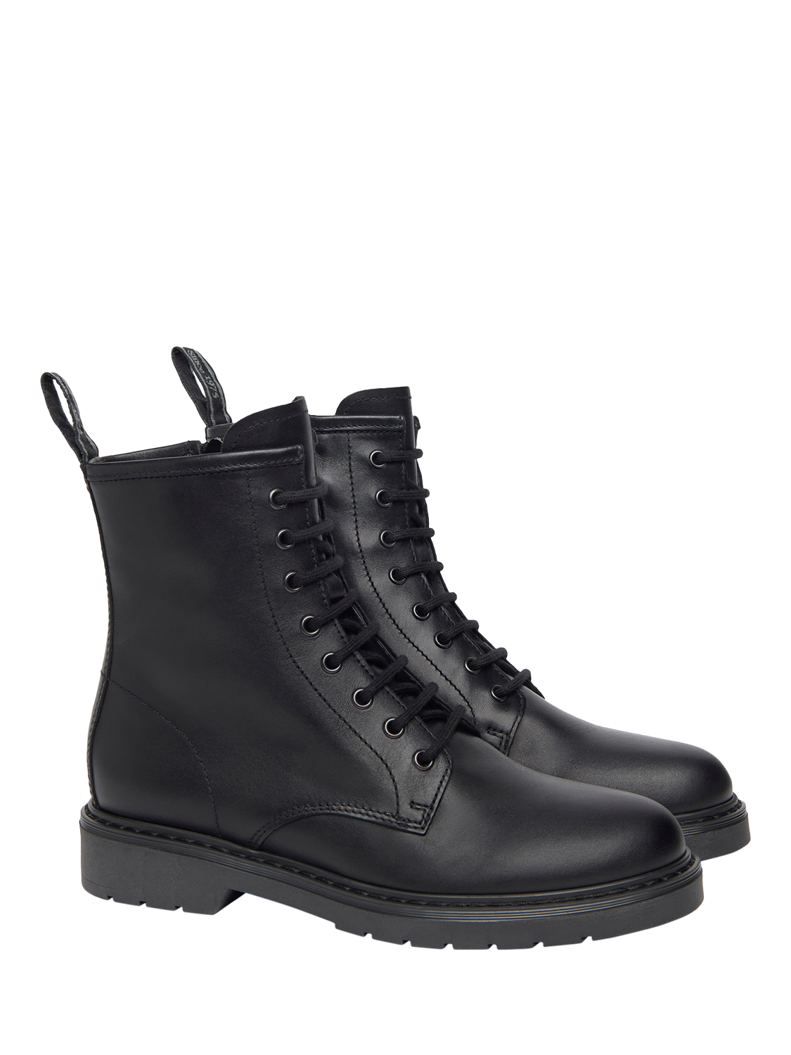 Product image 2 of 6, which shows NeroGiardini Slim Sole Leather Biker Boots, Black, 5