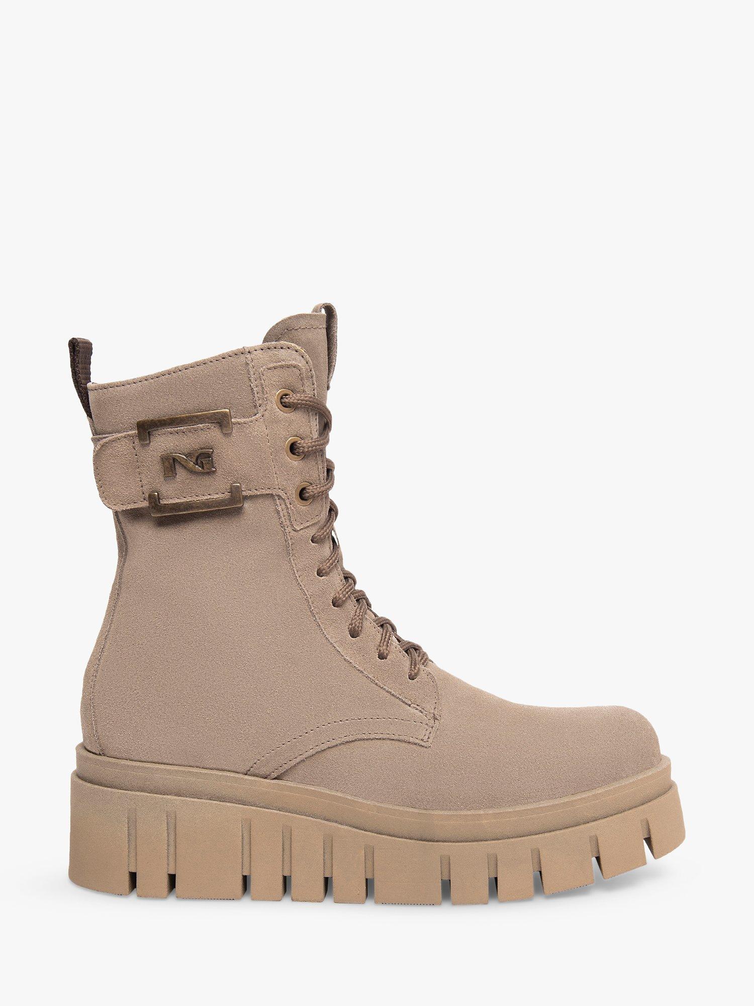 Product image 1 of 4, which shows NeroGiardini Leather Ridge Sole Biker Boots, Clay, 3