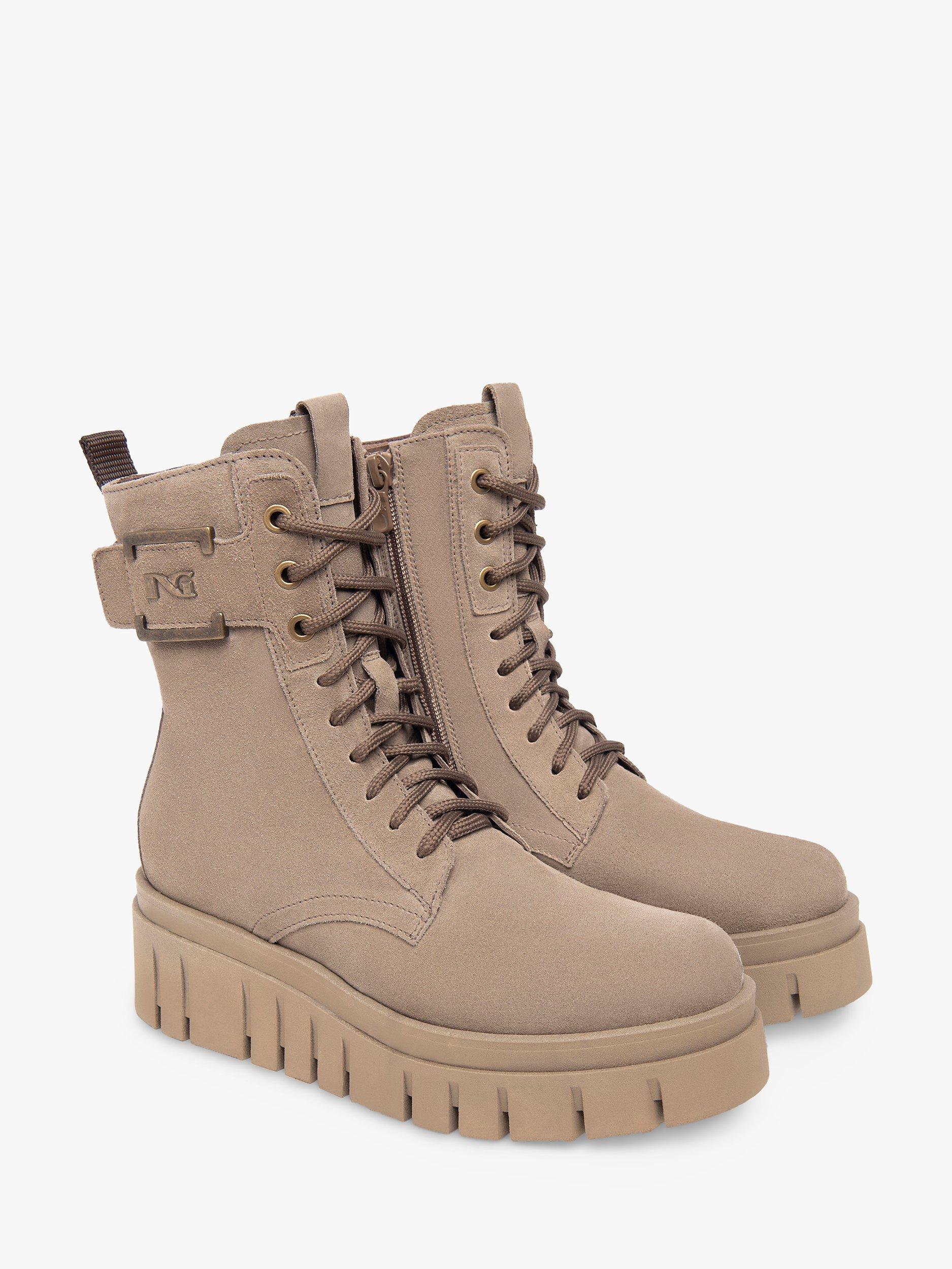 Product image 2 of 4, which shows NeroGiardini Leather Ridge Sole Biker Boots, Clay, 3