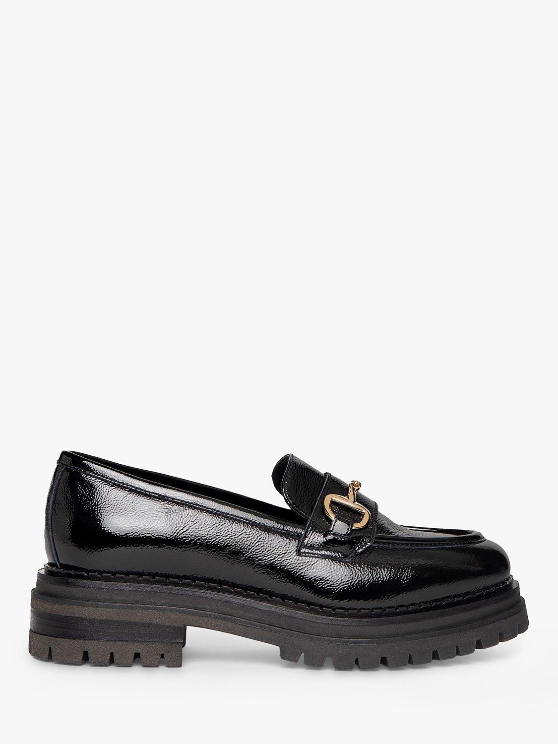NeroGiardini Chunky Sole Leather Loafers, Black Patent