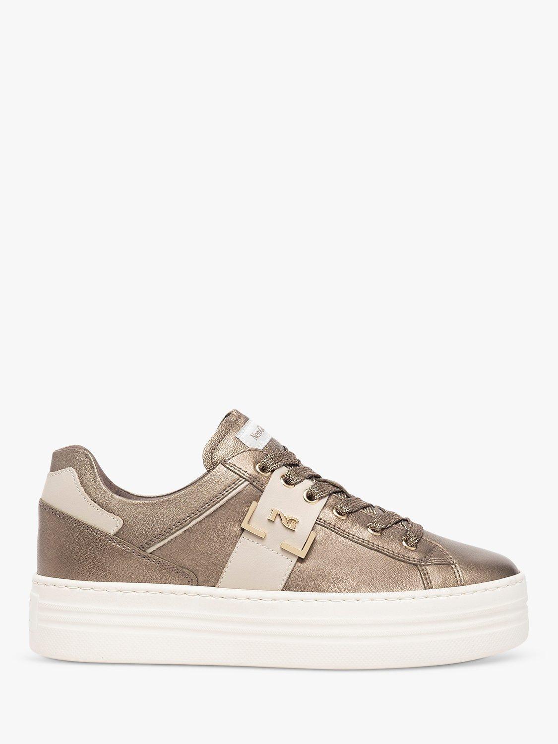 NeroGiardini Leather Platform Trainers, Brown