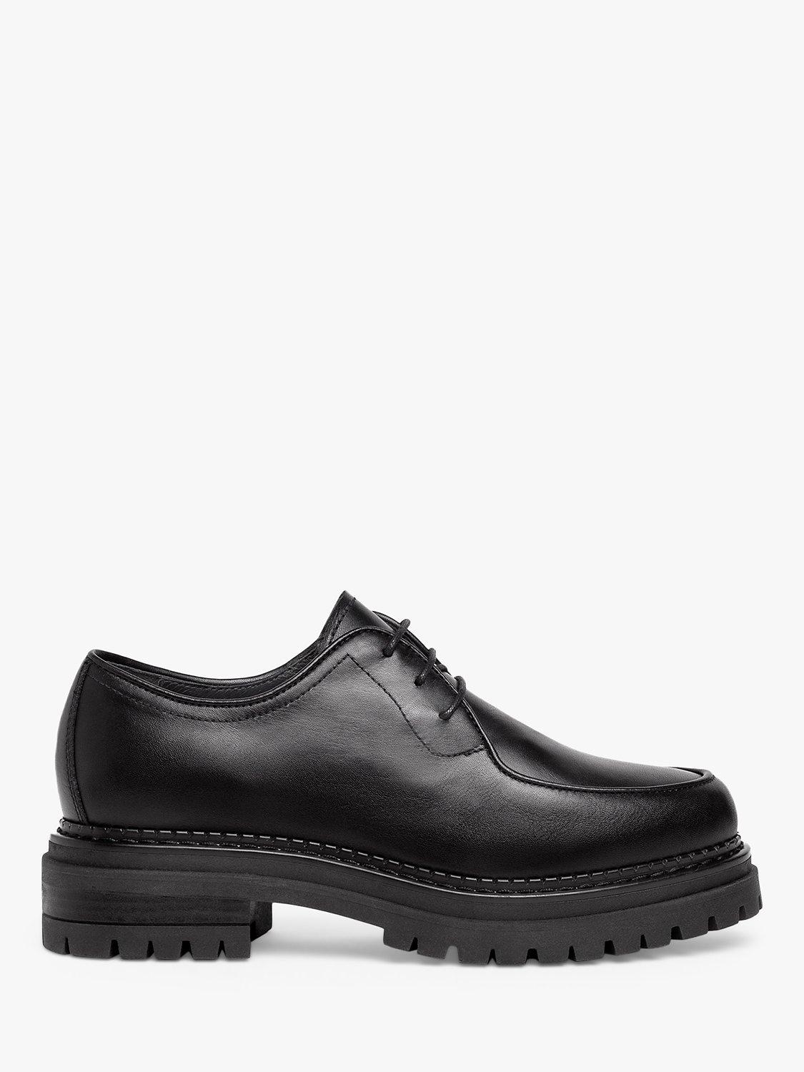 NeroGiardini Moccasin Toe Leather Loafers, Black