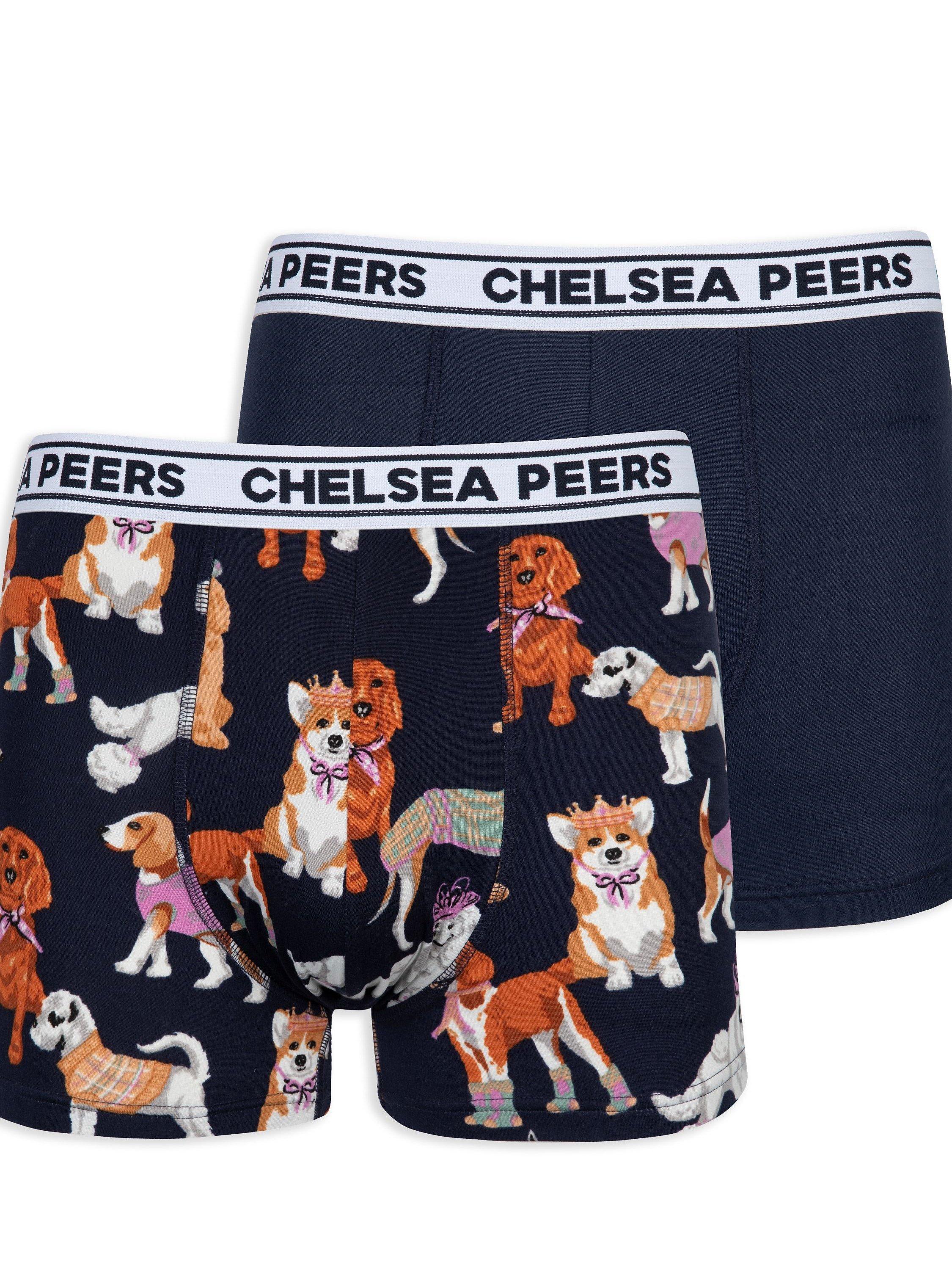 Chelsea Peers Recycled Posh Dogs Trunks, Pack of 2, Navy
