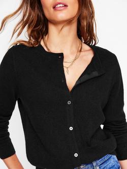 Boden Eva Cashmere Crew Cardigan, Black - view 2, Black