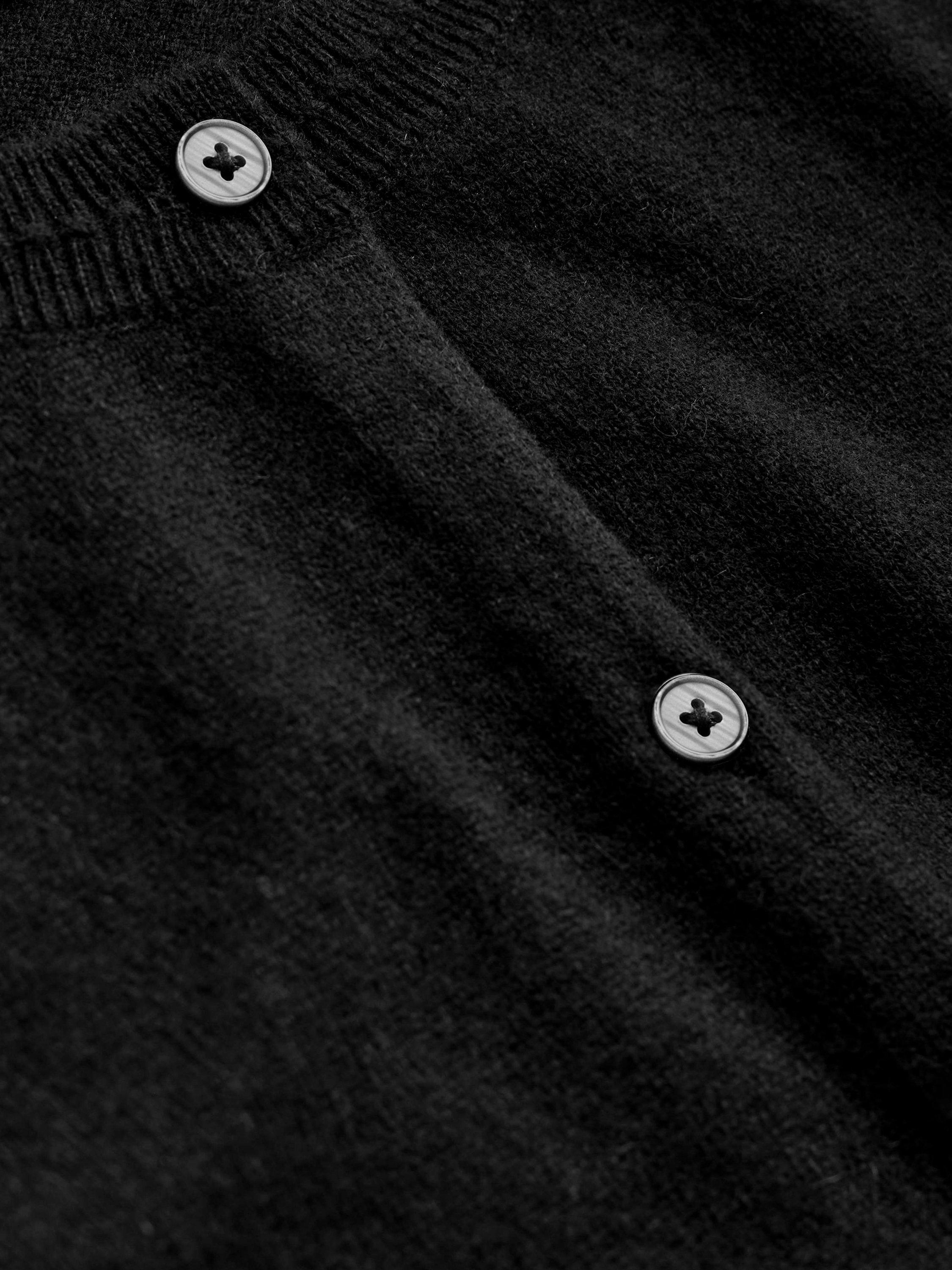 Product image 6 of 6, which shows Boden Eva Cashmere Crew Cardigan, Black, XS