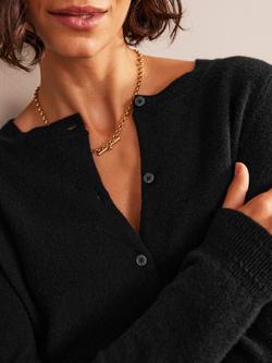 Boden Eva Cashmere Crew Cardigan - view 2, Black