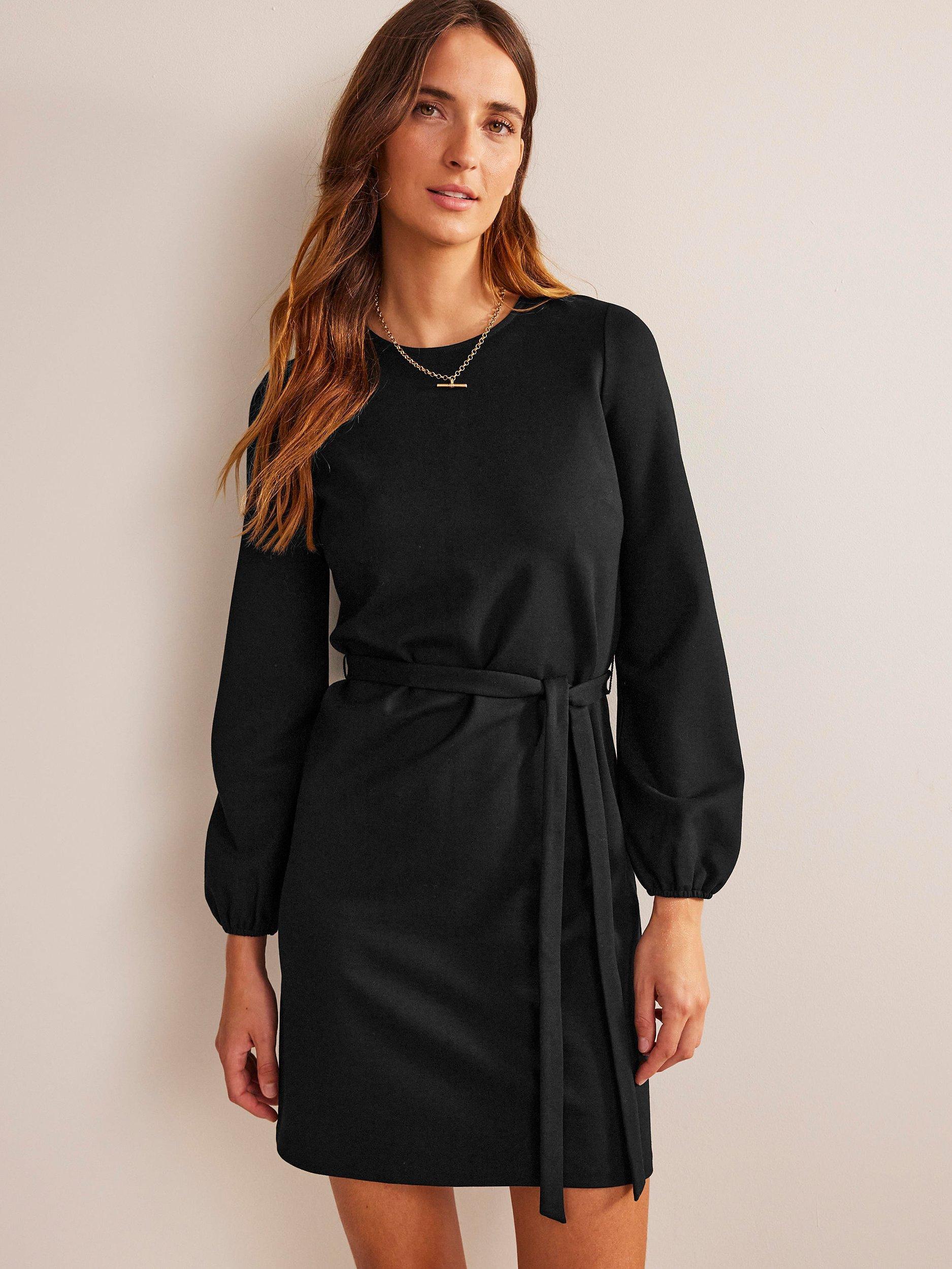 Boden Violet Jersey Shift Mini Dress, Black