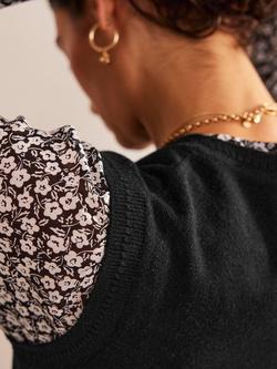 Boden Eva Cashmere Tank Top, Black - view 2, Black