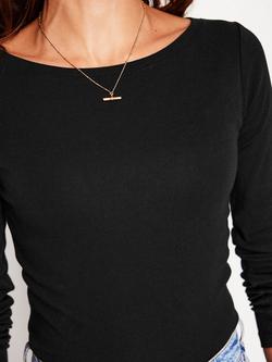 Boden Essential Boat-Neck Jersey Top - view 2, Black