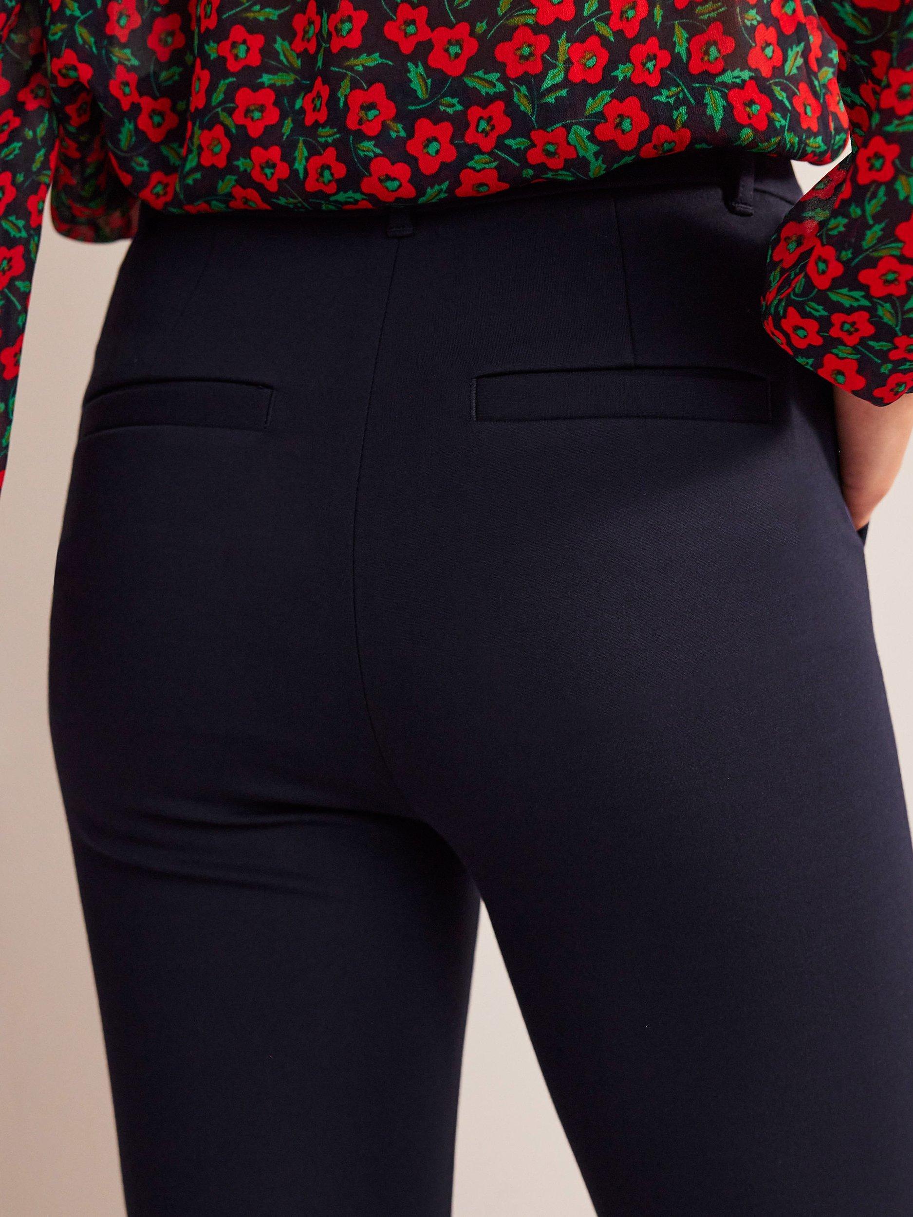 Product image 4 of 5, which shows Boden Highgate Jersey Trousers, Navy, 8