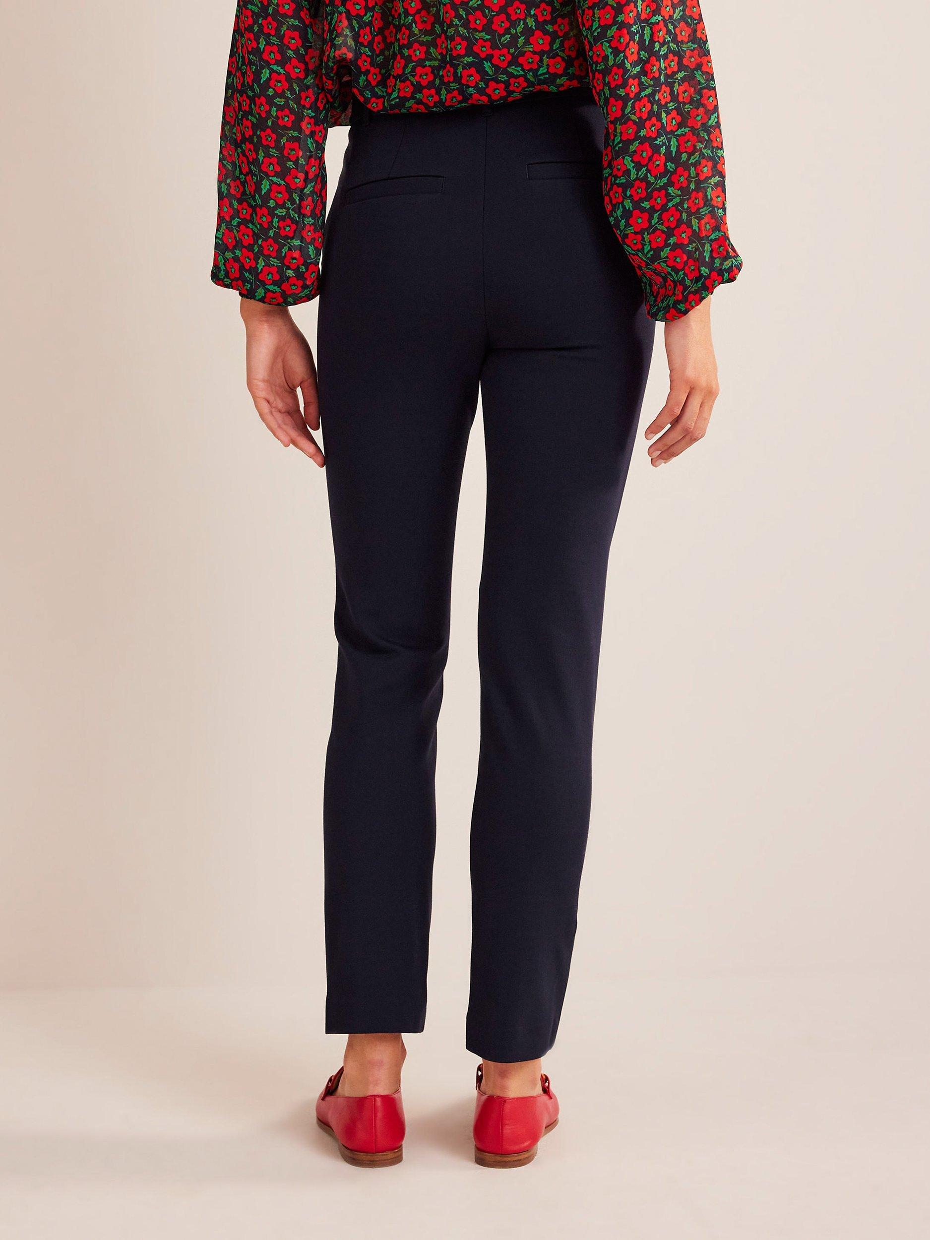 Product image 2 of 5, which shows Boden Highgate Jersey Trousers, Navy, 8