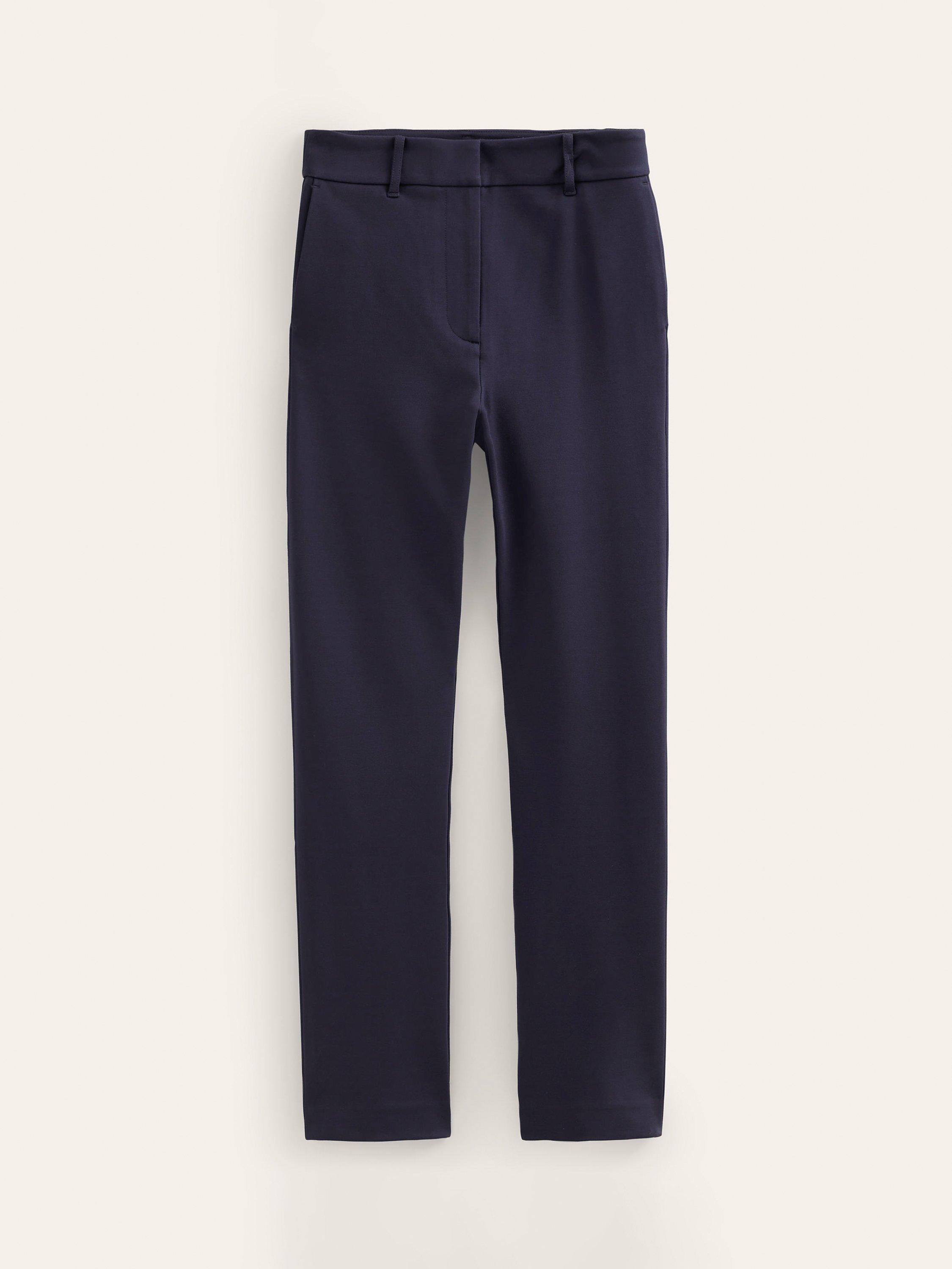 Product image 5 of 5, which shows Boden Highgate Jersey Trousers, Navy, 8