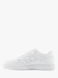 New Balance 480 Leather Lace Up Trainers - view 2, White
