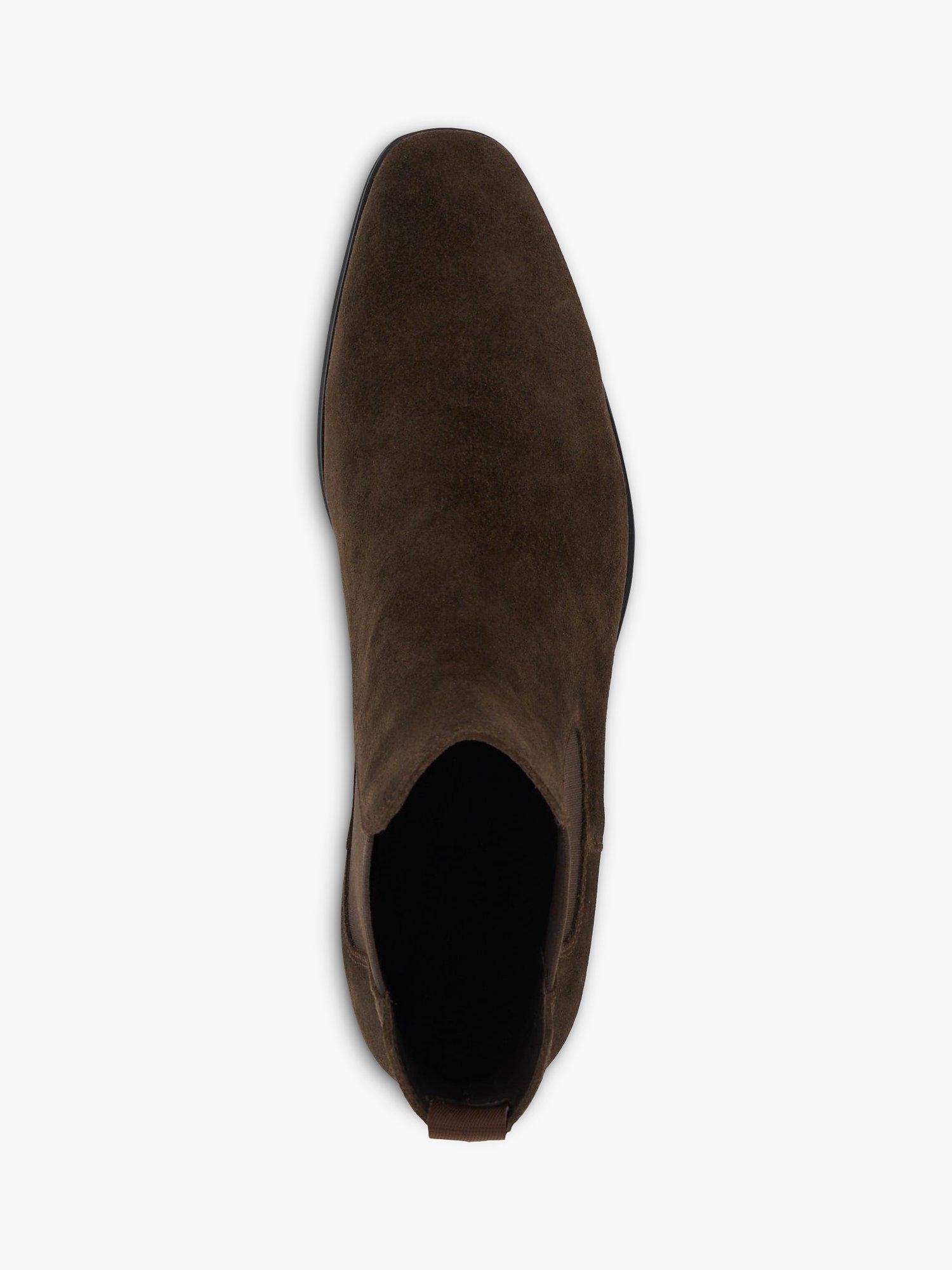 Product image 4 of 5, which shows Dune London Mandatory Suede Chelsea Boots, Dark Brown, EU44
