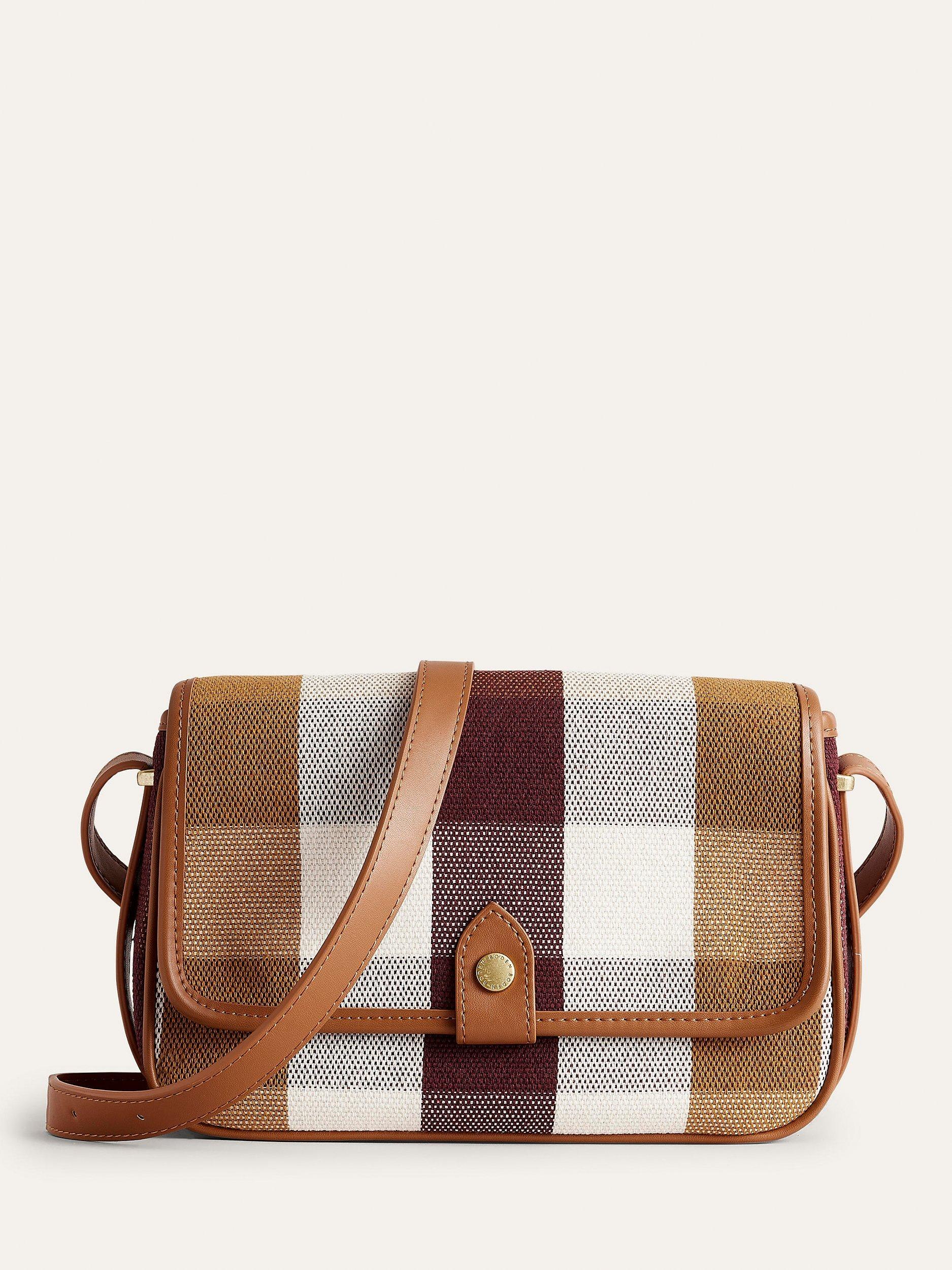 Boden Structured Check Canvas Crossbody Bag, Check