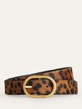 Boden Classic Leopard Print Leather Belt, Multi