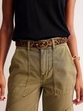 Boden Classic Leopard Print Leather Belt, Multi