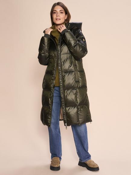 MOS MOSH Nova Down Metallic Hooded Puffer Coat, Forest Night, Forest Night