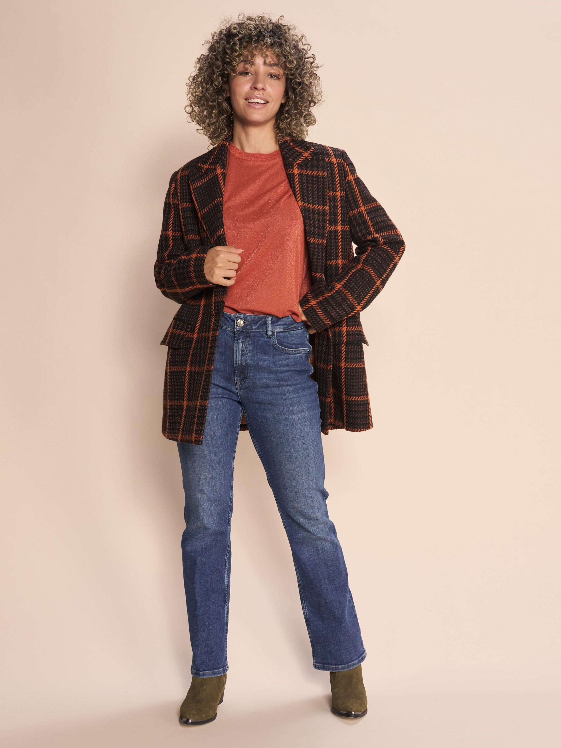 MOS MOSH Everest Ave Mid Rise Straight Jeans, Blue