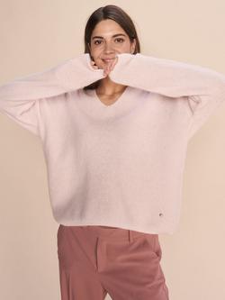 MOS MOSH Thora V Neck Jumper, Ballet Slipper