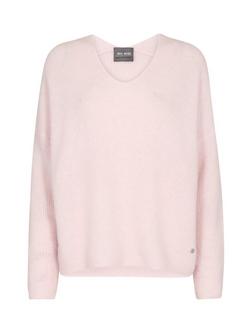 MOS MOSH Thora V Neck Jumper - view 2, Ballet Slipper